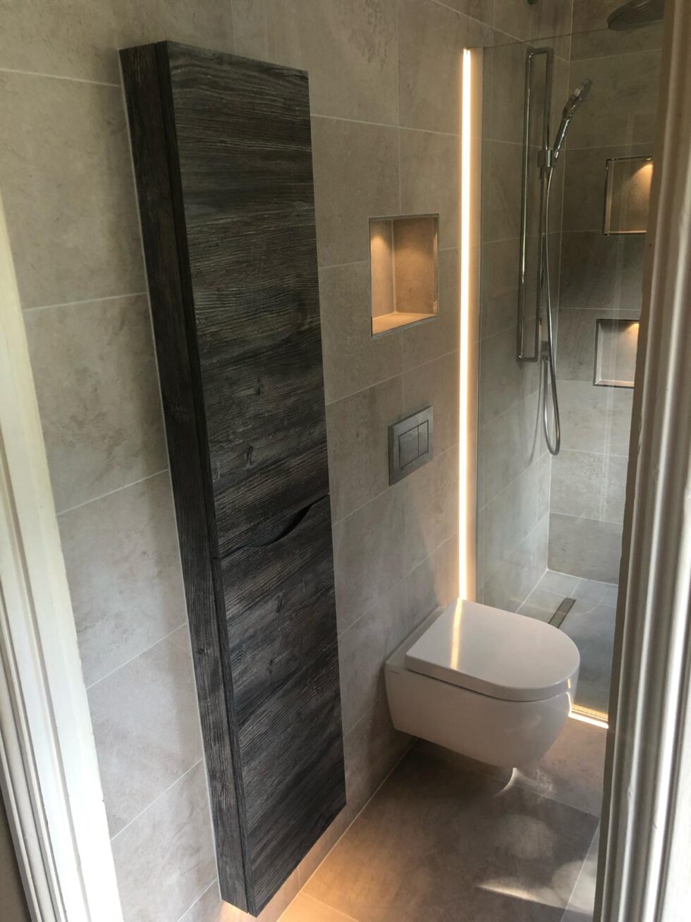 Shower and bathroom installation