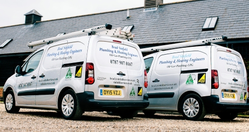 Sinfield Services plumbing and heating engineer vans